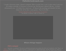 Tablet Screenshot of patheticcockroach.com